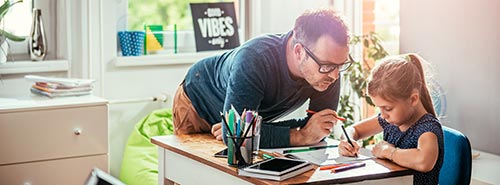 Student with ADHD Doing Homework